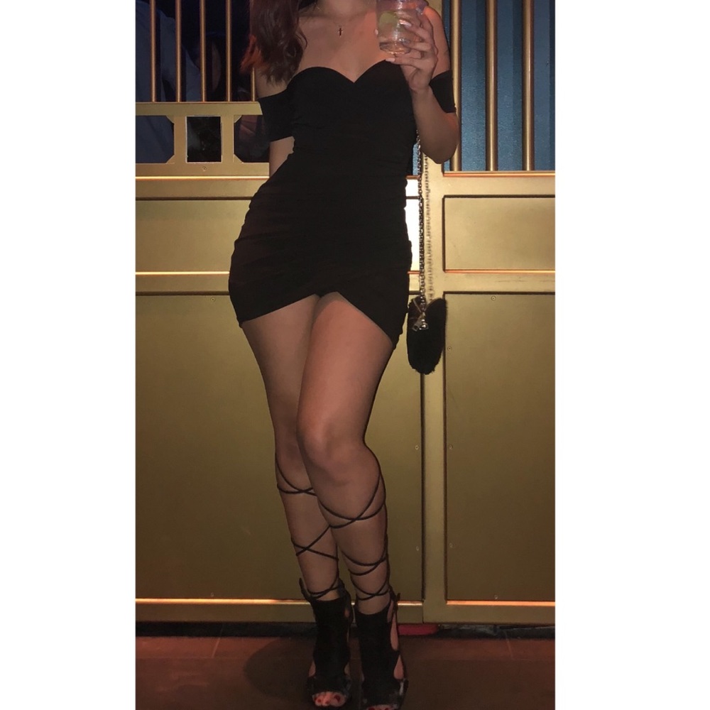 Off the shoulder tulip dress